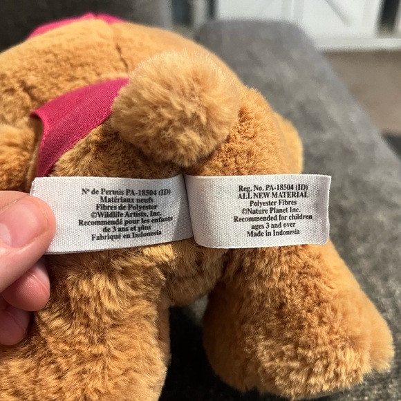 Bass Pro Shops Plush Stuffed Trucker Cap Bear Toy - Brown/Pink - Picture 7 of 10